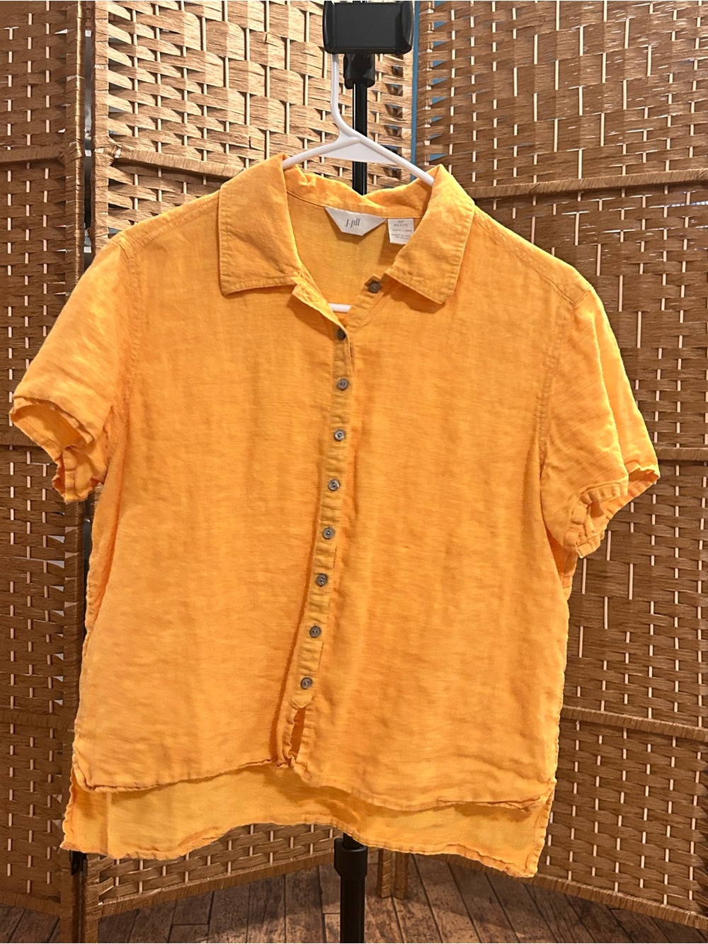 J. Jill Sunny Yellow Linen Top